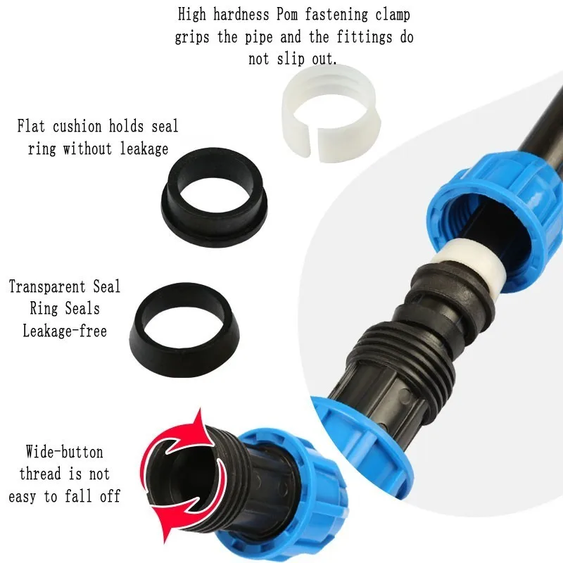 High-pressure Pe Pipe Fittings Quick-opening Valve Water Pipe Switch Quick-connect Fittings Ball Valve 4 Points 6 To 1 Inch