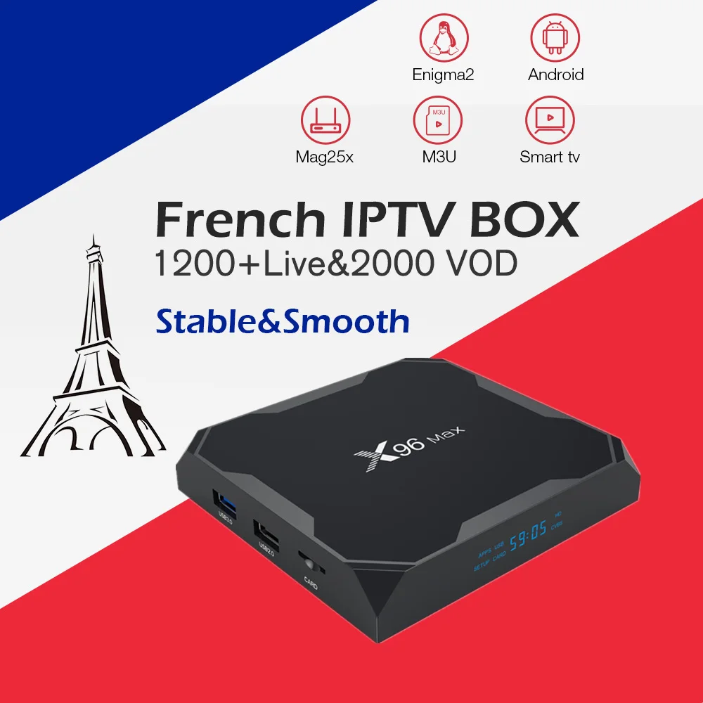 Лучшая французская ip tv подписка x96 max tv box android 9,0 32G 64G rom+ 1200 NEO tv Арабский Beigium Morocco Pay tv& VOD smart tv box