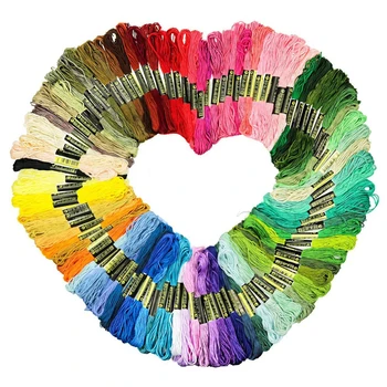 

Rainbow Color Embroidery Thread Cross Stitch Threads Bracelets Floss Crafts Floss (150)