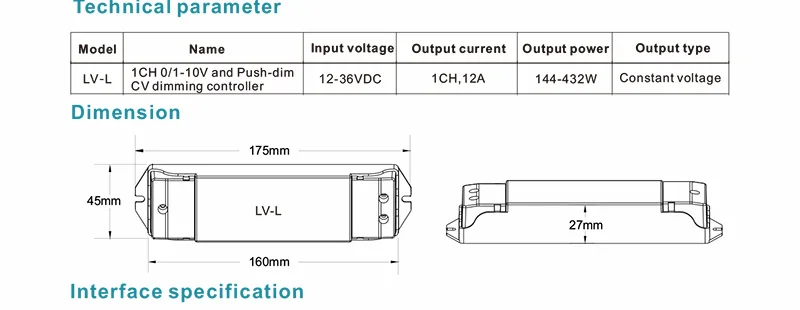 LV/LV-L 0/1-10 В 1CH 8A затемнения коммутаторы светодиодный драйвер 1 канал 0-10 В постоянной напряжение светодиодный диммер светодиодный затемнения контроллер ШИМ