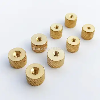 

10pcs Brass Copper Cylindrical Adjusting Knurled Thumb Nut Pinapple Pattern Thumbnut for Air Water Cooling Fan PC Case Model DIY
