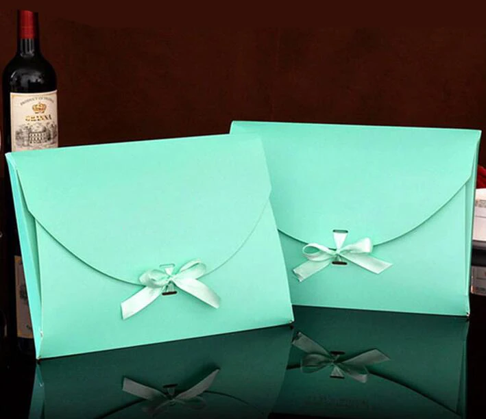 Складная подарочная коробка упаковочная сумка шелковый шарф конверт упаковочная коробка может быть настроен логотип - Цвет: Зеленый