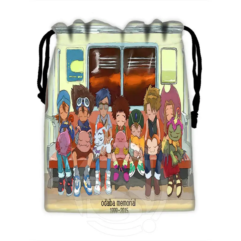 Classic Custom Digimon 8 drawstring bags for mobile phone tablet PC packaging Gift Bags18X22cm SQ00715 H0290