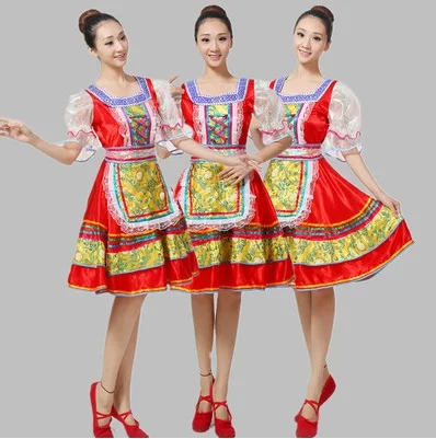 

Ladies womens High quality Russia Traditional Russian national dance costume stage performance clothing for women dance dress