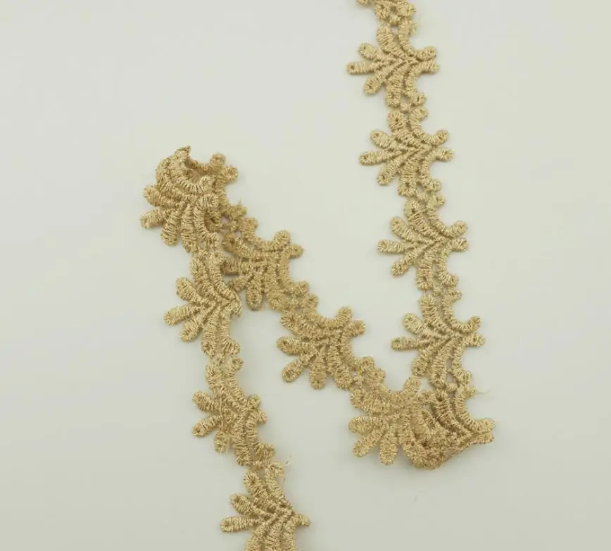 

5 Meters Beautiful Embroidery Sew DIY Craft Lace Trim 2.7cm Width Gold Costume Decor Trimming