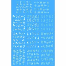 

11 PACKS / LOT NAIL TATTOOS STICKER WATER DECAL NAIL ART WHITE ANCHOR DOG RABBIT CAT D SERIAL D238-248W