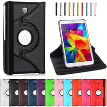 SM-T230 SM-T231 чехол для samsung Galaxy Tab 4 7,0 дюймов T230 T231 T235 360 Вращение флип-чехол из искусственной кожи чехол для Lenovo Tab 4 7,0 Funda Capa