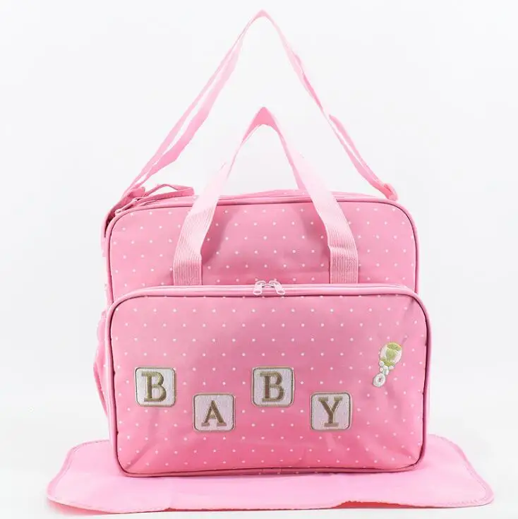Детские Пеленки сумки для мам подгузник сумка дорожный органайзер для подгузников Сумка для кормления для детской коляски путешествия - Цвет: T6331-pink