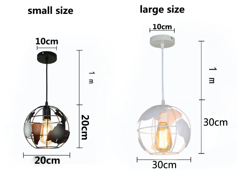 Подвесной светильник, черный/белый, креативный, E27, лампочки, заземление, железный, подвесной светильник, лампа Эдисона для кухни, столовой, ресторана, подвесной светильник