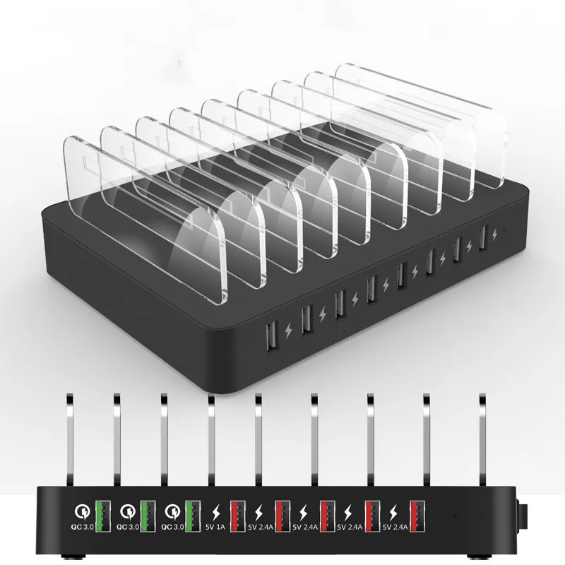 8-Порты и разъёмы зарядка через usb стенд 3 Интерфейс QC 3,0 быстро Зарядное устройство 4 отверстия 5V 2.4A кронштейн Зарядное устройство Держатель для карт 110W Зарядное устройство паяльная станция