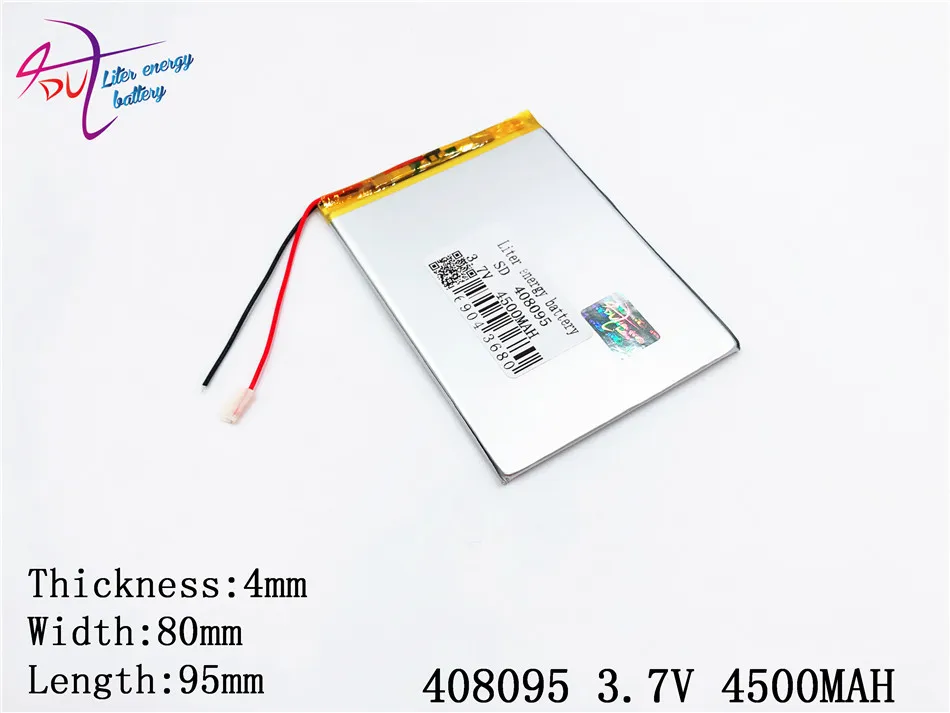Литровый аккумулятор 408095 3 7 В 4500 мАч P75A кабель lixin s16 планшет VX545HD P76TI большая