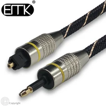 EMK Digital Sound Toslink to Mini Toslink Cable 3 5mm SPDIF Optical Cable 3 5 to