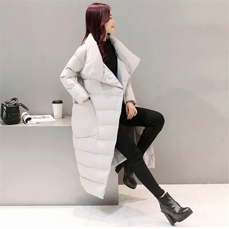 SVESIA Women's Parkas Elegant Stand Collar Asymmetry Long Winter Warm Female Jackets Cotton Parka Outerwear Coats SVESIA Women's Parkas Elegant Stand Collar Asymmetry Long Winter Warm Female Jackets Cotton Parka Outerwear Coats