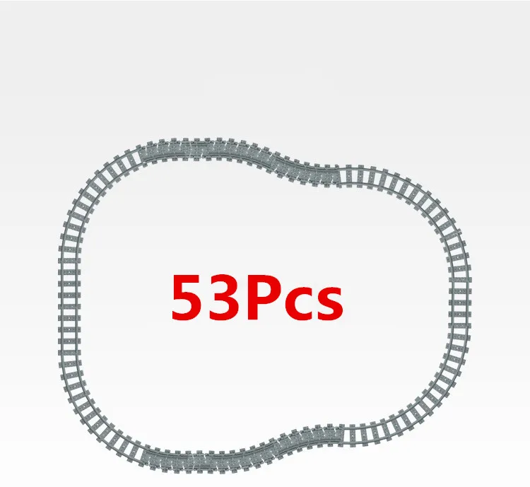 Городской блок 53 шт. мини трек строительные блоки рельсы и игрушки для детей|city