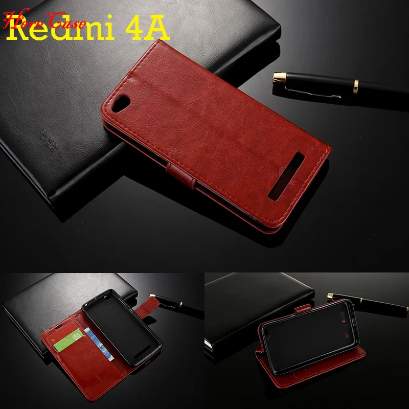 Чехол-книжка из натуральной кожи для Xiaomi Redmi 4A чехол 4X 4 Pro искусственной |