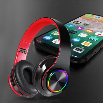 

Folding Wireless Bluetooth Headphone HIFI Audio Bluetooth Headset Support SD TF Card with AUX Audio Cable