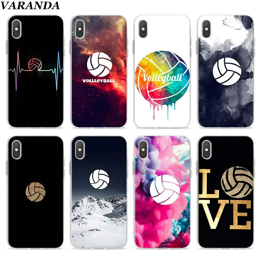 Volleyball Sprots Clear Silicone Case for Apple iPhone 7 8 Plus 6 6s Plus 5 5s X XR XS MAX TPU Soft cases Coque