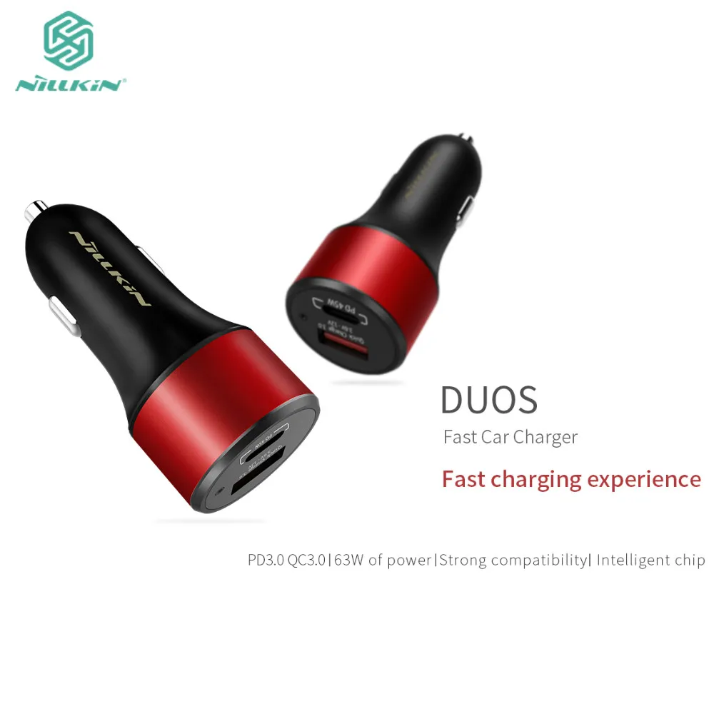 Nillkin 3.0 الهاتف المحمول شاحن سيارة شاحن usb تهمة سريع 2 منفذ usb سريع شاحن سيارة لسامسونج s9 فون x اللوحي شاحن