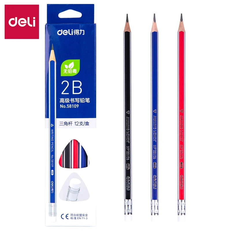 

DELI Graphite Pencils for School Cute Pencil 2B HB 1 Box(12PCS) Cartoon Drawing Pencil Set Pencils 58108 58109