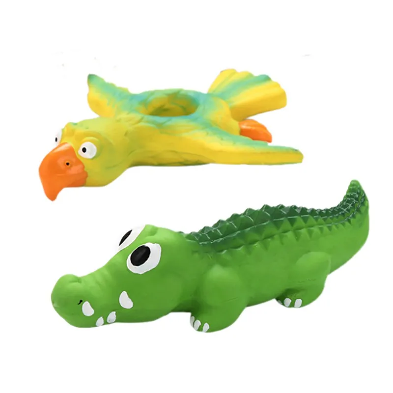 Птица крокодил латексная Жевательная собака игрушка животное пищат игрушки