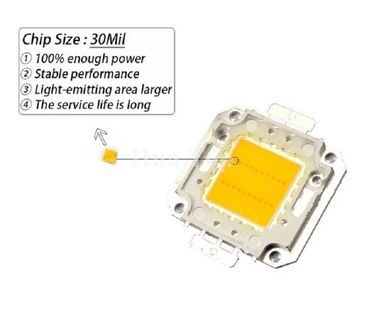 100 Вт epistar чипы для прожектор 3000MA 32-35 В свет лампы SMD COB Чип 8000-9000LM Integrated высокая мощность светодиодных чипов 100 Вт