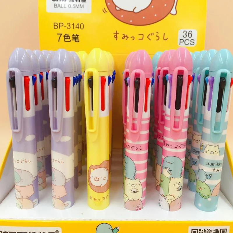 4 шт./компл. шариковые ручки Sumikko Gurashi 7 видов цветов для массивного пресса Угловые