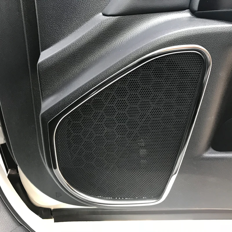 

JY SUS304 Stainless Steel 4pcs Interior Door Speaker Trim Car Styling Accessories For Lexus ES200 ES300h ES260 F-Sport 2019