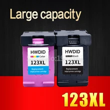 2 шт. 123XL картридж с чернилами для HP 123 XL для Deskjet 1110 2130 2132 2133 2134 3630 3632 3636 3637 3638 зависть 4513 4520 4521 4522