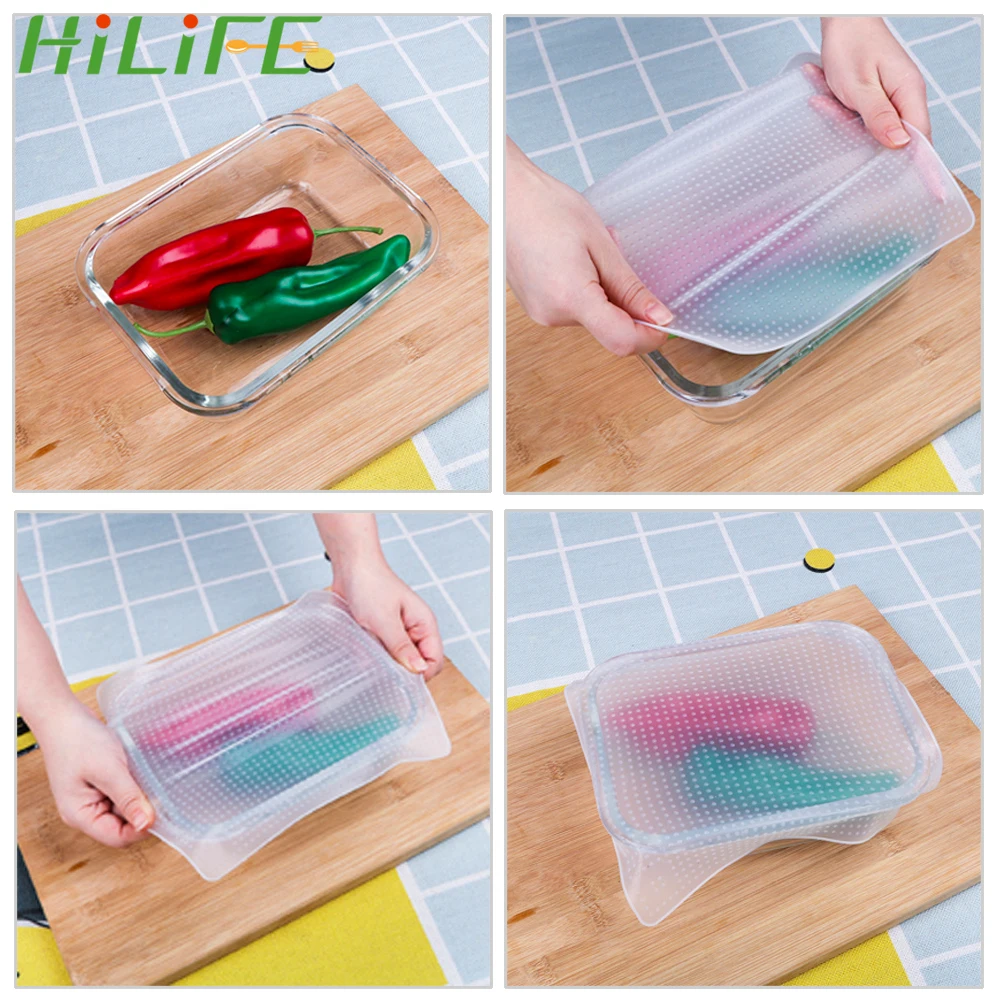 Многоразовая эластичная липкая пленка HILIFE для чашек кухонных инструментов