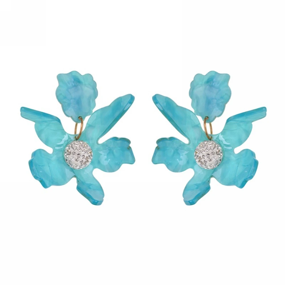 

E0105 Big Flower Style Earring Fashion Jewelry For Women femme Girls Gifts