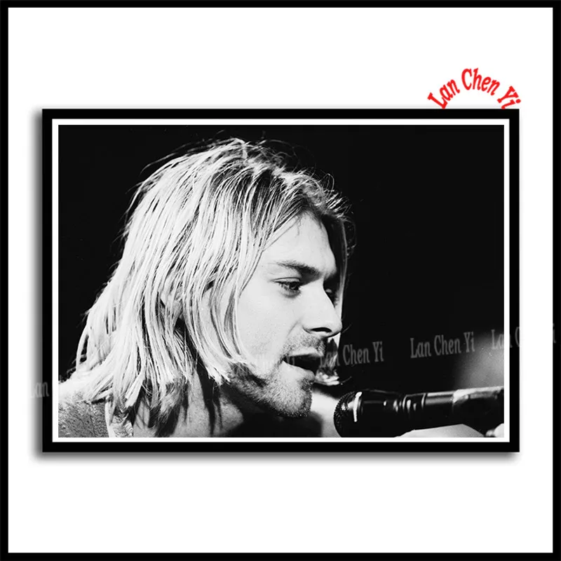 Nirvana певец плакат Курт Кобейн рок-музыка белая бумага с покрытием плакаты живопись Бар настенная декоративная живопись певец плакат - Цвет: Сливовый