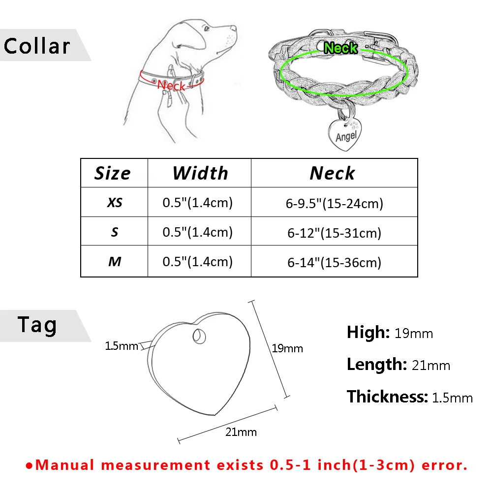 Title 4, Custom Dog Cat Collar Suede Leather Personalize...