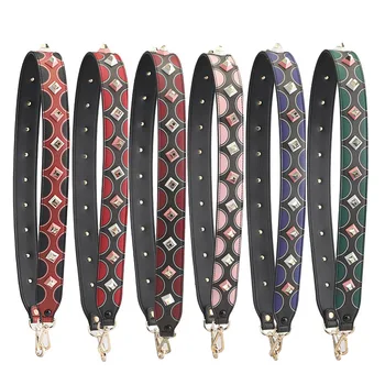 

NEW Strapper YOU Handbags bags Colorful Rivet Leather Parts Bag Women Shoulder Strap Belts Replacement Handle girl lovely gift