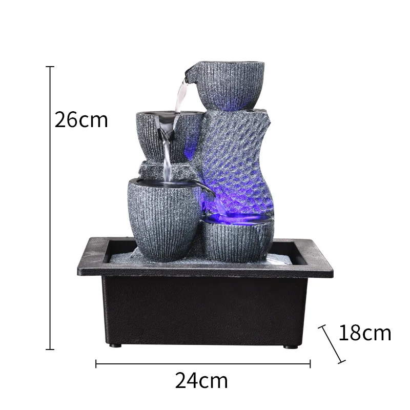 110 В/220 В креативная Геометрическая фэн шуй фонтан гостиная офисный настольный фонтан для воды декоративный бизнес подарок домашний декор