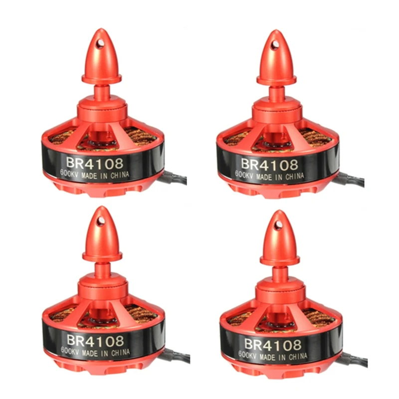 

High Quality 4pcs Racerstar Racing Edition 4108 BR4108 600KV 4-6S Brushless Motor For 500 550 600 RC Frame Kit For Quadcopter