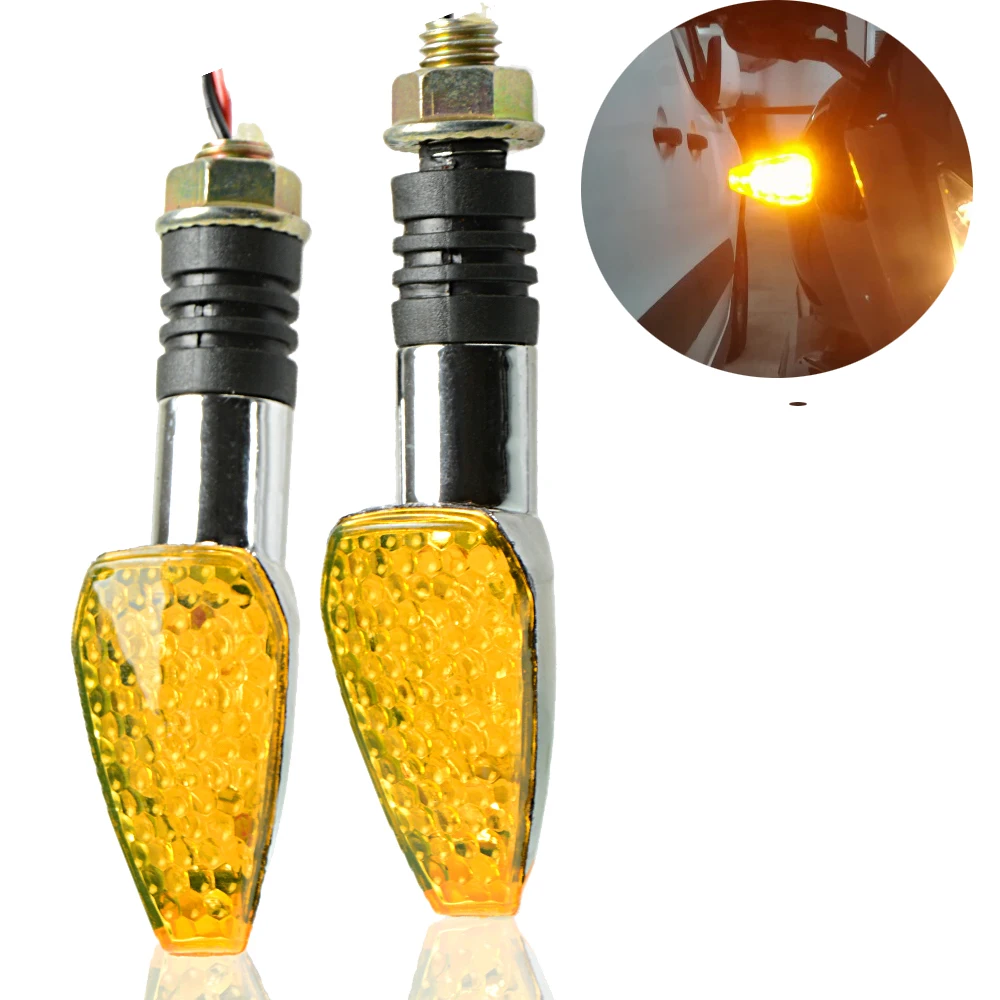 

Universal Motorcycle Led Turn Signal Indicator Light Amber Lamp For Yamaha YZF R1 XJR1300 FZ1 FAZER FZR 600R FZ600 TRX850