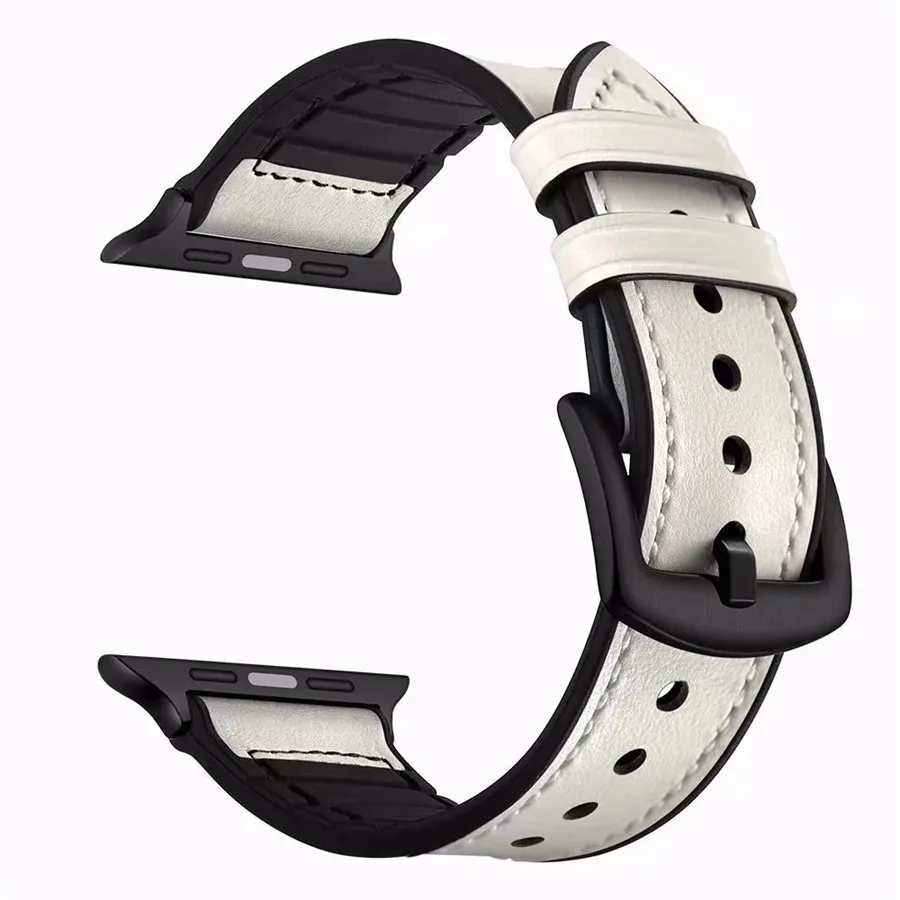 Модные кожаные и каучуковый ремешок для Apple Watch Series 4/3/2/1 38 40 42 44 мм Пряжка ремешок для часов для iWatch Edition Apple аксессуары