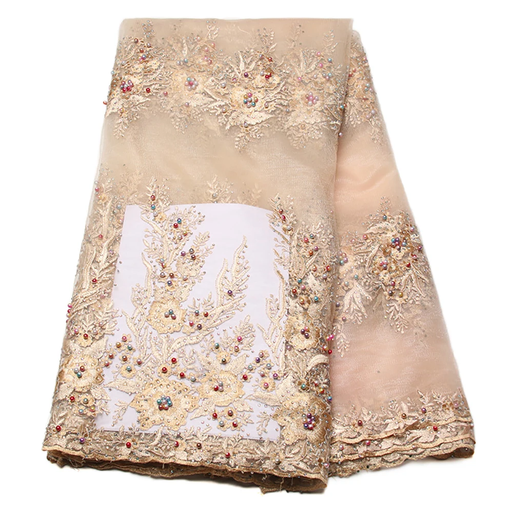 2018 Newest African Embroidered French Lace Nigerian Tulle Fabric 3D Flower | Дом и сад