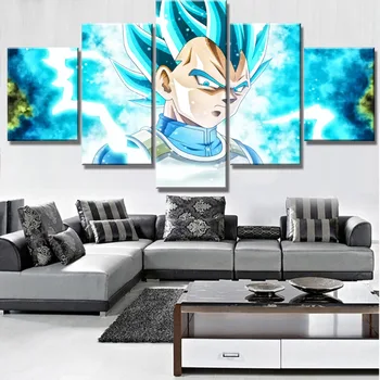 

5D DIY Diamond Embroidery Sale Canvas 5 Panel Dragon Ball Super Vegeta Anime Painting Full Square Drill Picture Mosaic Home Deco