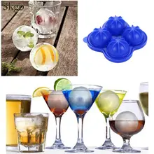 Решений 4 круглый шар десерт Ice черный для Cube сетки инструменты торта DIY силиконовые