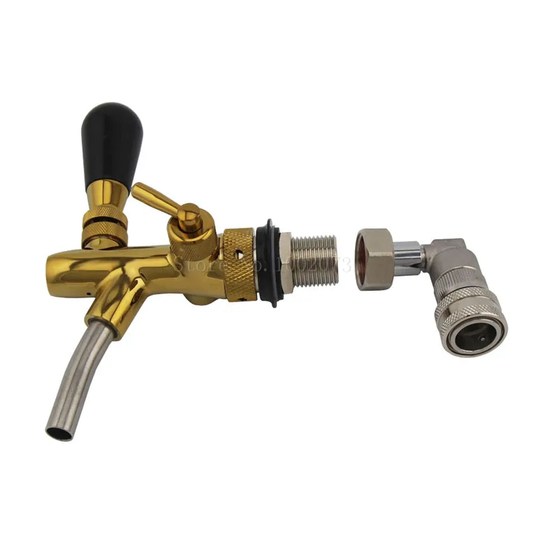 Adjustable Beer Tap With Stainless Steel Liquid Ball Lock Disconnect Home Brew Keg Tap Beverage Dispenser Beer Faucet (16)