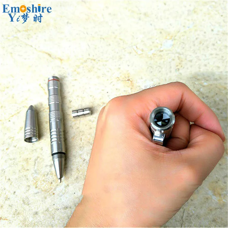 Emoshire Ballpoint Pen With LED flashlight tungsten steel head stainless steel tactical pen outdoor self - defense multi - functional defense equipment supplies (10)