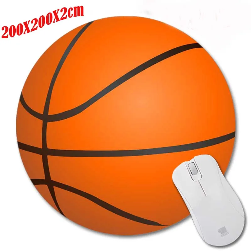 Баскетбольный мяч Лидер продаж заказной прямоугольник нескользящий 3D принт 200*200*2 мм игровой резиновый прочный ноутбук круглый коврик для мыши - Цвет: Серебристый