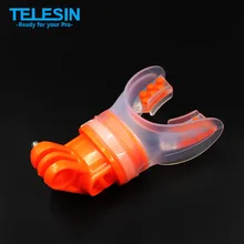 TELESIN Gopro Mouth Mount Browsing Skating Shoot Dummy Chew Mouthpiece Holder Adapter For GoPro Hero four/Three+/Three/2/1 SJ4000 Xiaomi Yi