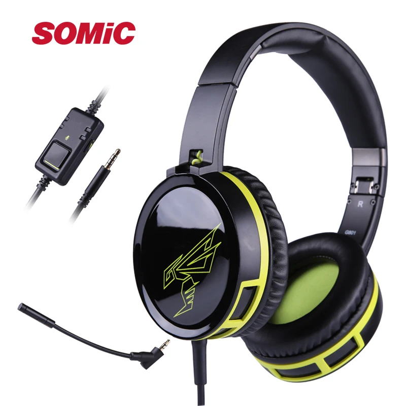 Оригинальный somic G801 игровой Heaset для Xbox One Складные стерео наушники со съемной