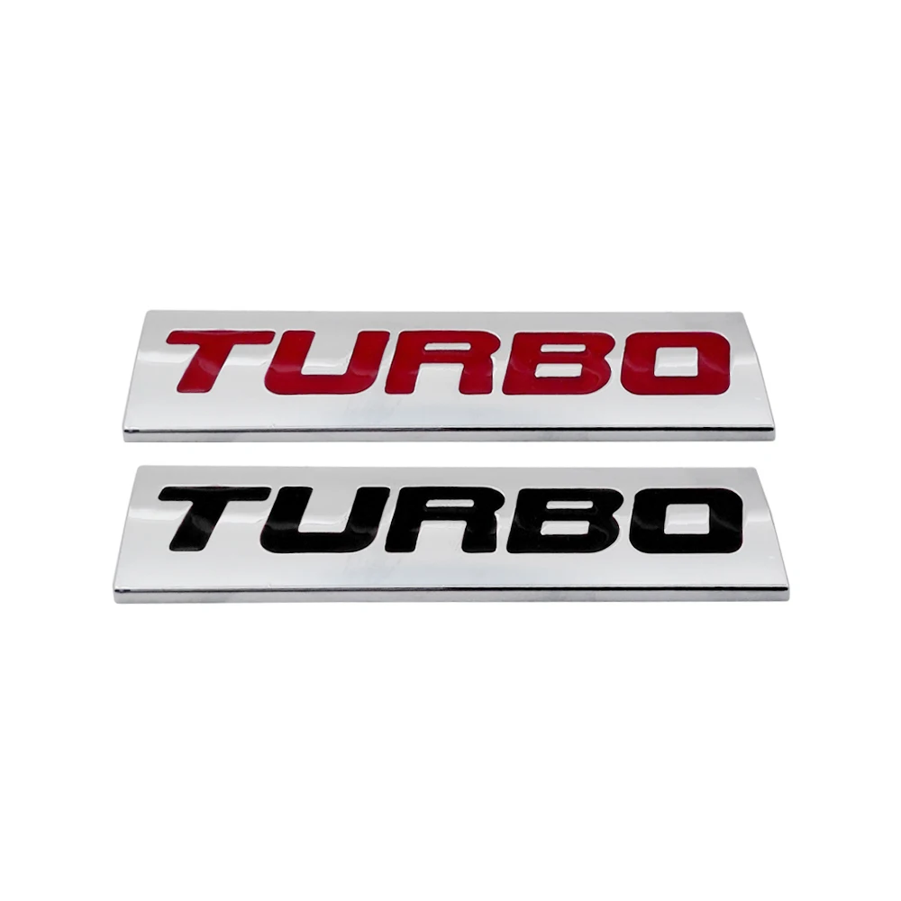 3D Metal TURBO Emblem Car Styling Sticker Rear Tailgate Badge For Ford