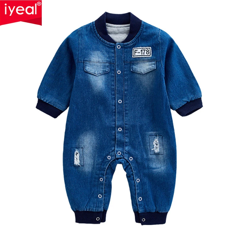 

IYEAL Soft Denim Baby Romper Infant Clothes Newborn Jumpsuit Babies Boy Girls Costume Cowboy Fashion Jeans Children Clothing
