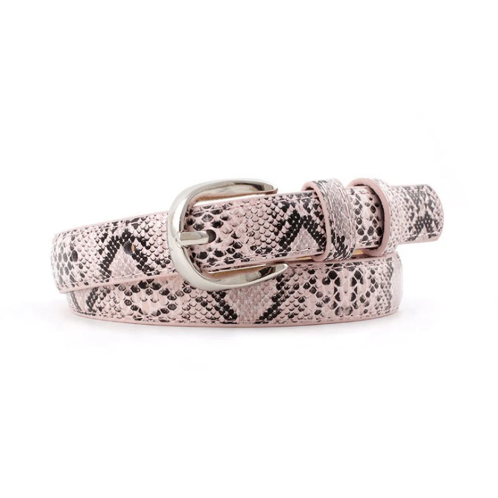 pink silver buckle Женский ремень высокого качества из искусственной кожи со змеей женский поясной ремень ГОРЯЧИЙ дизайнерский кожаный ремень для женского платья Женский пояс - Цвет: pink silver buckle