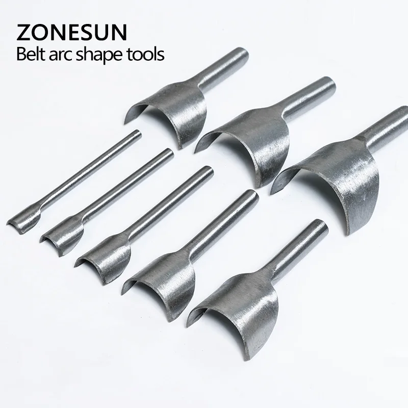 ZONESUN DIY 8 шт. 10 50 мм кожаный полукруглый режущий инструмент для ремня форма кромки