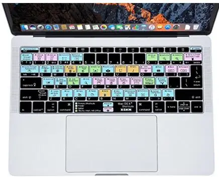 XSKN для Mac OS X ярлык дизайн горячие клавиши функциональный силиконовый чехол для клавиатуры для Macbook 12 дюймов retina US/EU макет - Цвет: US EU Layout OS X